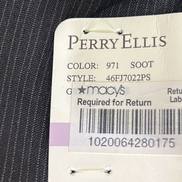 Perry Ellis NEW Brown Pinstripe Men's Jacket/Blazer Size 42L - Picture 7 of 7